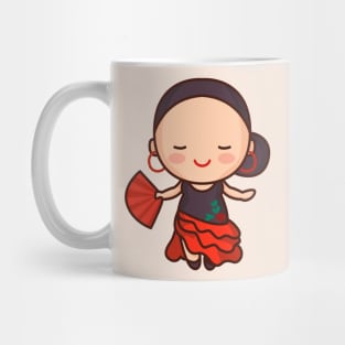 Cute Flamenco Dancer in Traditional Dress Mug